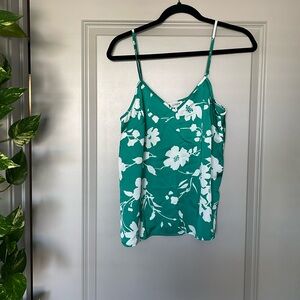 Jcrew factory light green top with flower print, size 2, great condition.